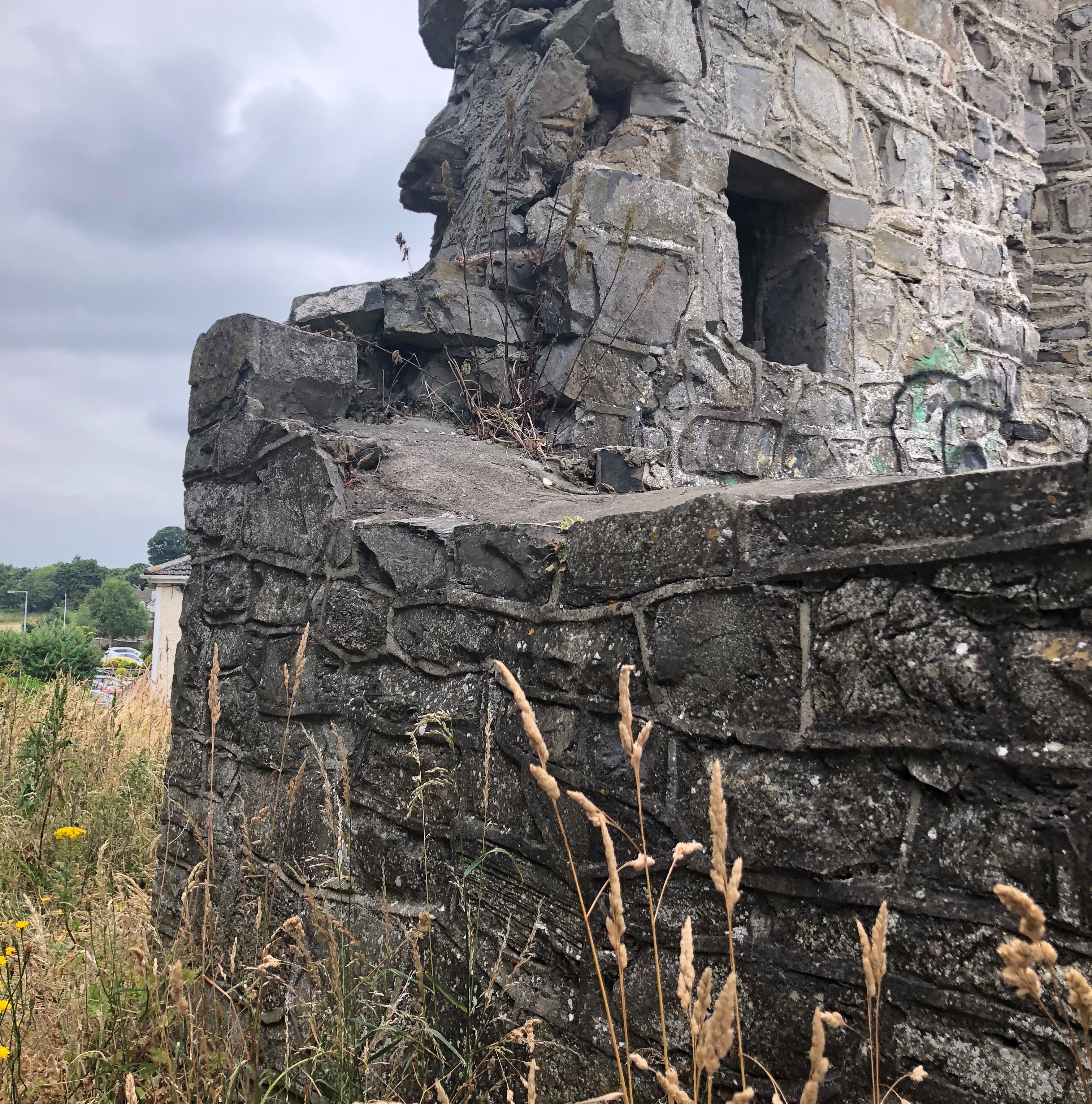 ruins of a castle, Lucan, Ireland, Jul 2018